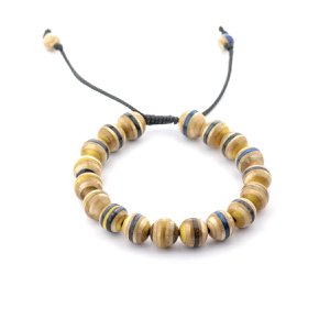 Armband aus recycelten Skateboards, Gelb, Unisex, 10 mm Perlen