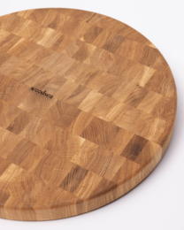 Planche à Découper Bout - WOODSTONE - Ronde - Chêne - Ø42 cm
