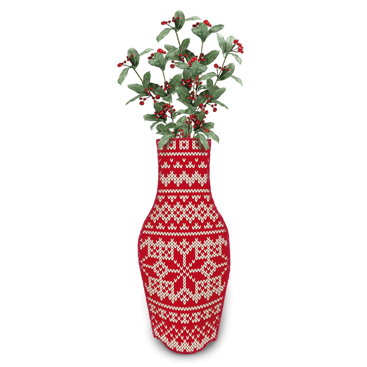 Florero de algodón navideño
