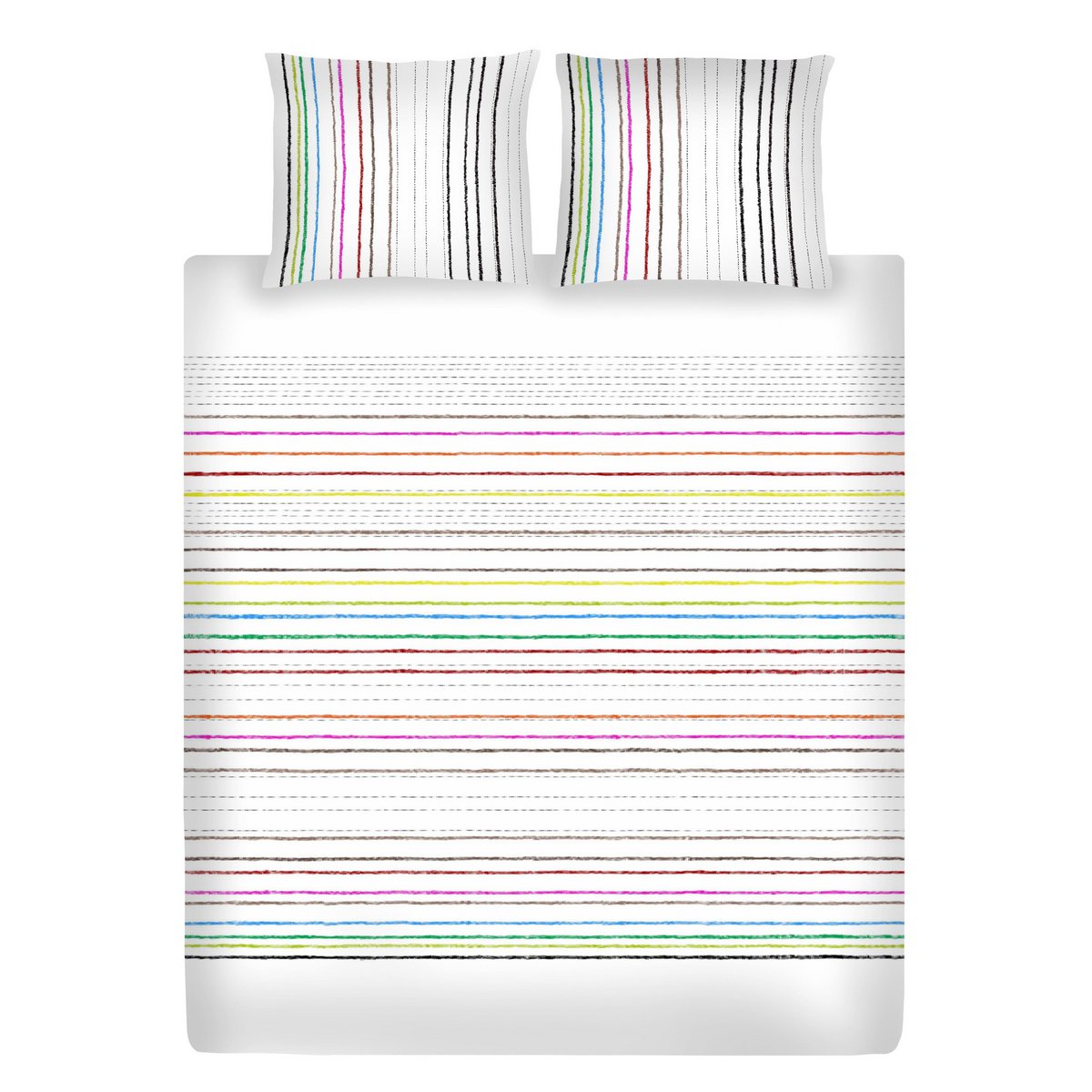 100% Cotton Duvet Cover - Scratch White