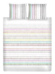100% Cotton Duvet Cover - Scratch White