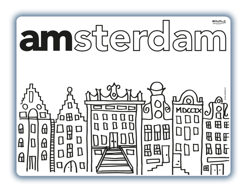 Genfarverbart dækkeserviet Holland huser amsterdam