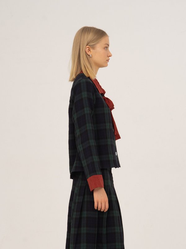 Evermore geruit blauw en rood shirt