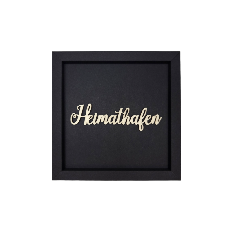 HEIMATHAFEN - frame card wood lettering magnet