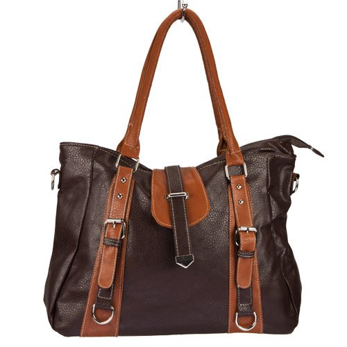 Sac à main tendance Julia, marron foncé/marron clair