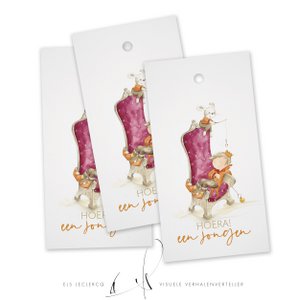 Cadeaulabel/Bloemenkaartje - Koning