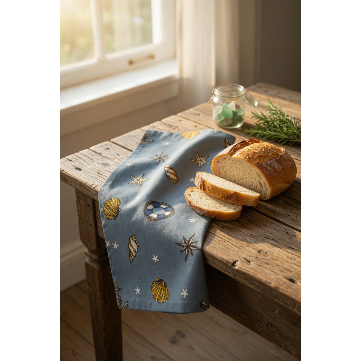 Nautilus tea towel