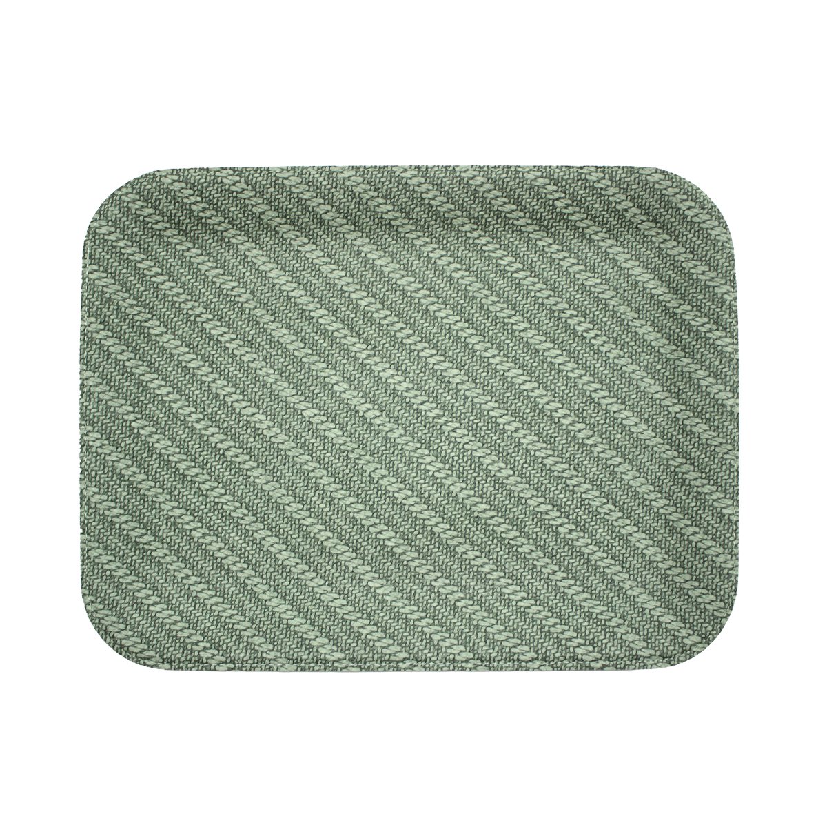 Plateau plat petit plateau de service enduit de tresse verte