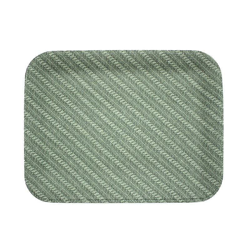 Plateau plat petit plateau de service enduit de tresse verte