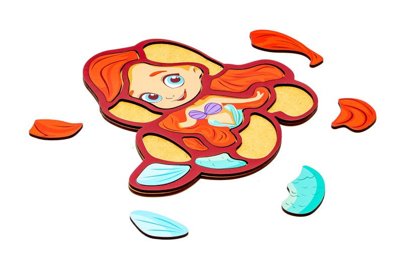 Wooden Mermaid Puzzle for Kids