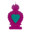 Kitsch Küche Folclorico Kerze Milagro Herz lila