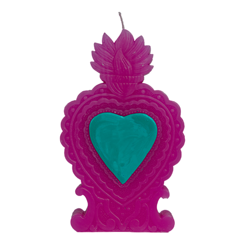 Kicz kuchnia folclorico świeca Milagro Heart Purple
