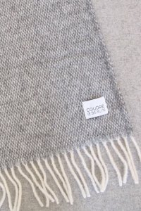 Wool blanket / cuddly blanket pickstitch granite