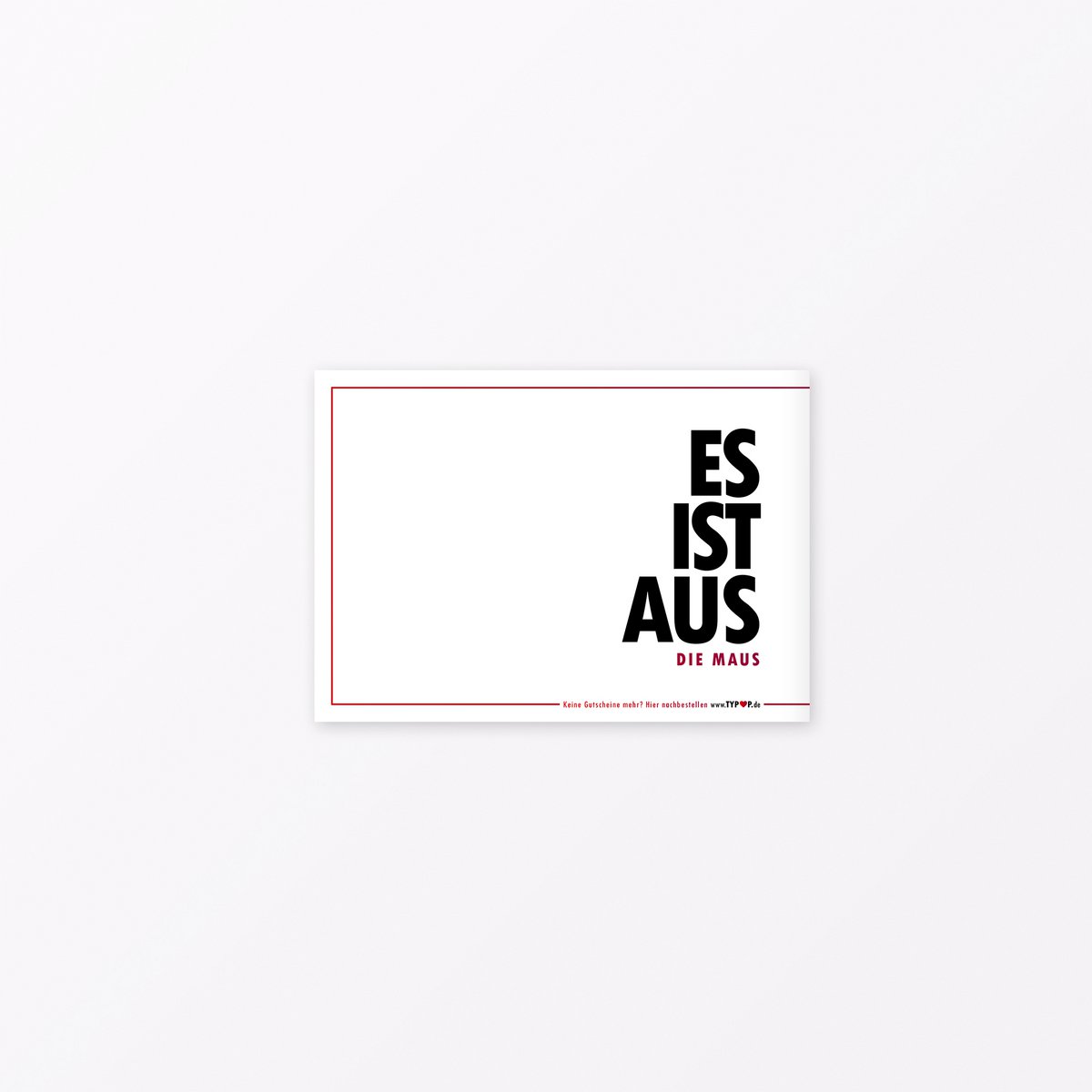 Gutscheinheft "Es ist aus" für die FRAU mit 6 Gutscheinen