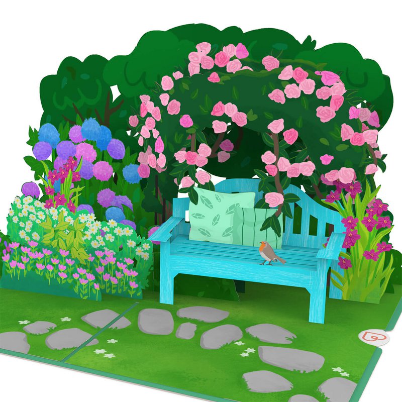 Carte pop-up Jardin de fleurs