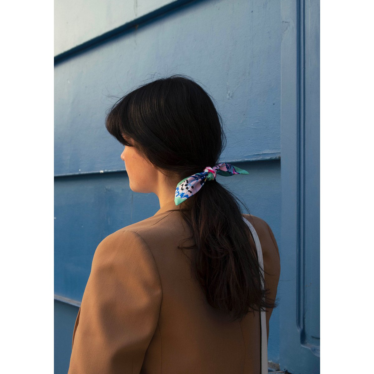 Foulard ruban Virginie Riou "Le petit papillon"