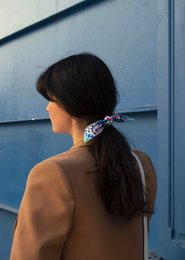 Foulard ruban Virginie Riou "Le petit papillon"