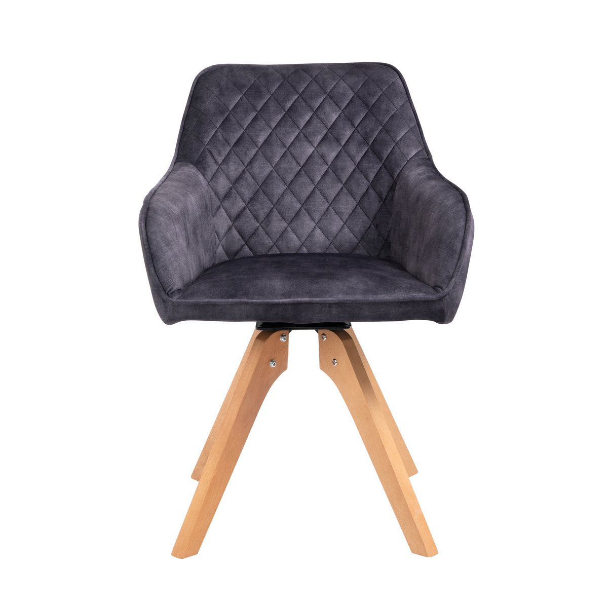 Armchair vintage velvet velor, black