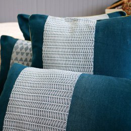 Fodera per cuscino decorativo blu Ami H'Yut