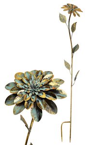 MILAGA Decorative metal flower 21x21x125cm for sticking in