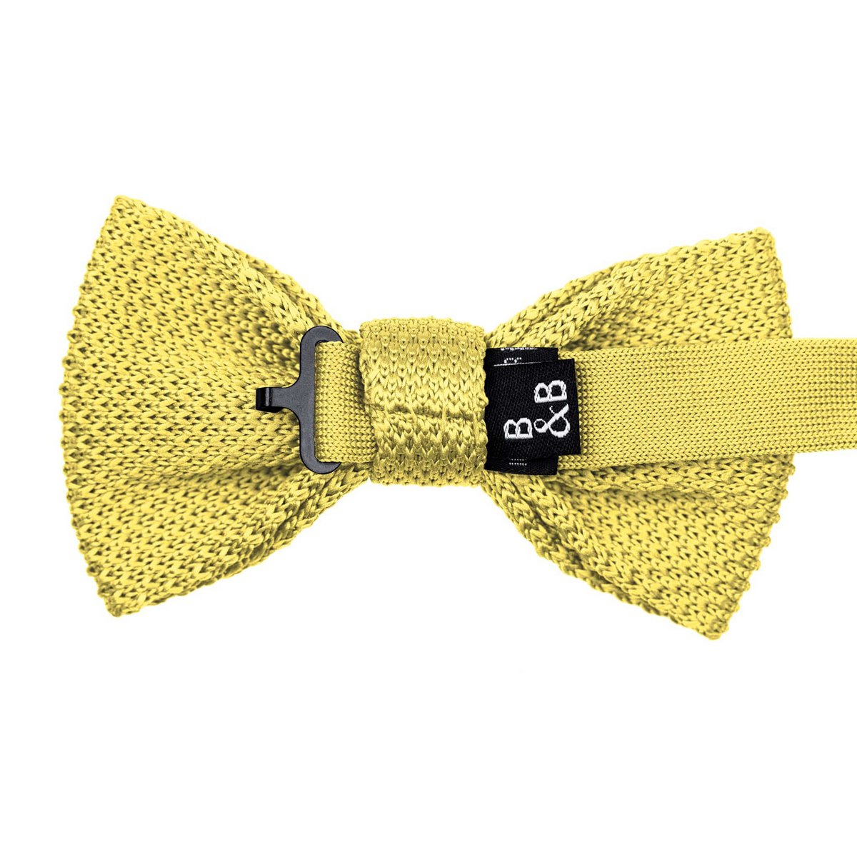 Mellow yellow knitted bow tie
