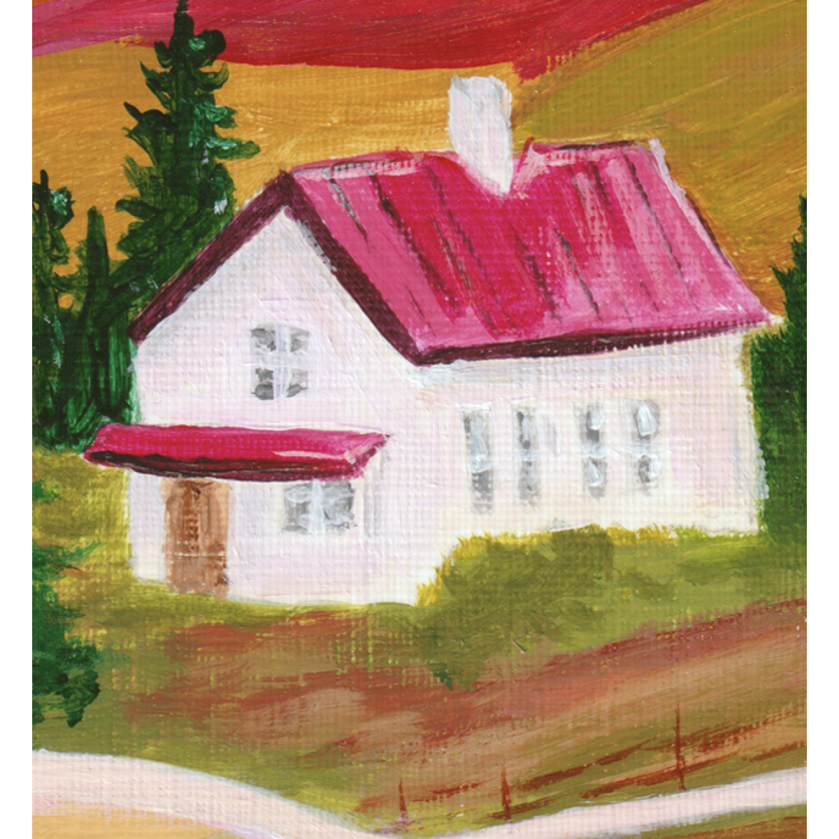 Dream House – A4 kunstprint van origineel acrylschilderij