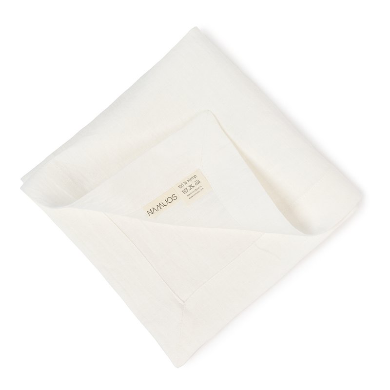 Mantel individual de lino, blanco roto