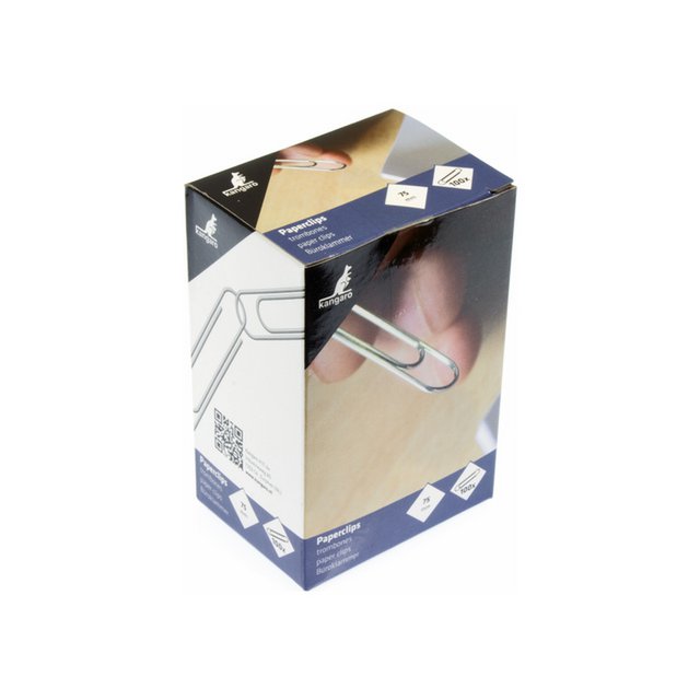 Clips Kangaro 75 mm redondos caja 100 piezas, galvanizados