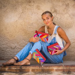 BORSA PER COSMETICI PATCHWORK | ROSSO