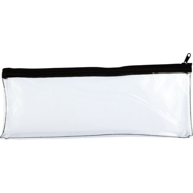 Etui Kangaro transparant 125x330mm, zwarte rits