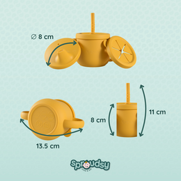 Vaso de práctica para bebé con pajita – Teddy Bear