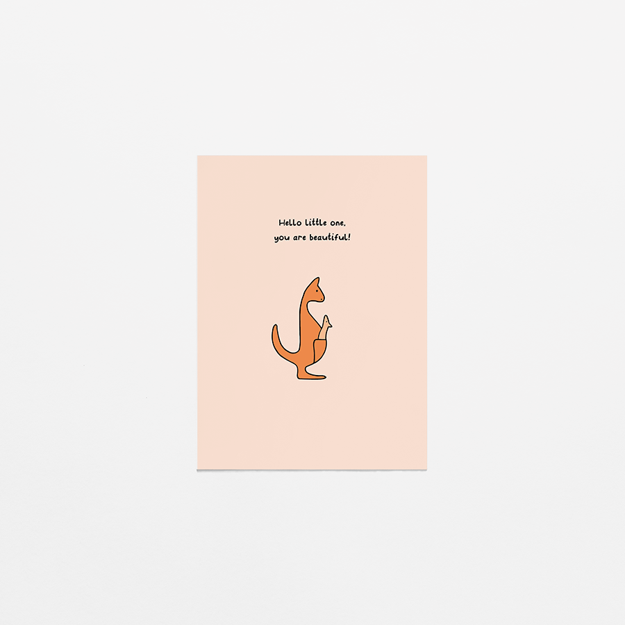 wenskaart - Little kangaroo