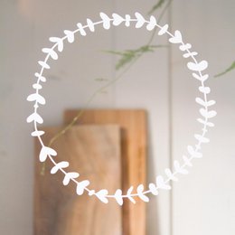 Botanical reusable window stickers, wreaths