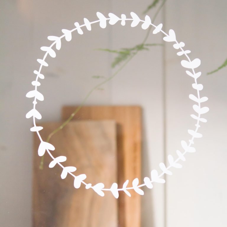 Botanische wiederverwendbare Fensteraufkleber, Kränze