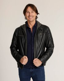 Jasper │ Veste à sweat à capuche en cuir masculin
