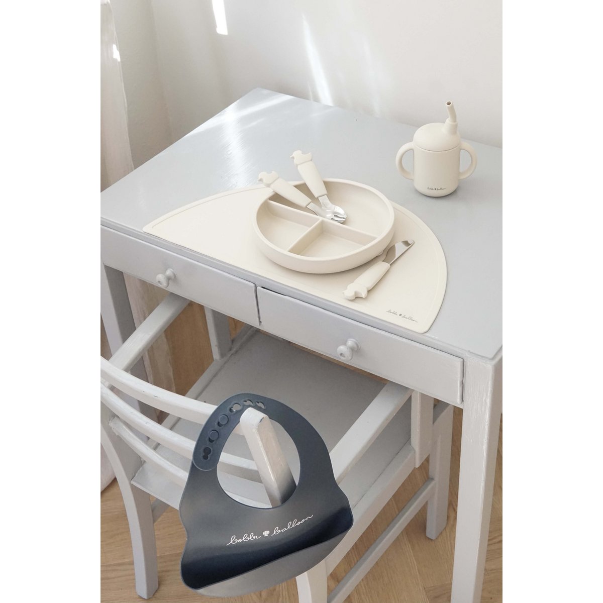 Silicone Sippy Cup - Oyster Beige