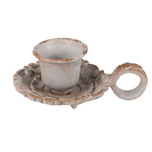 Candlestick 9x6x4 cm gray iron candle stand