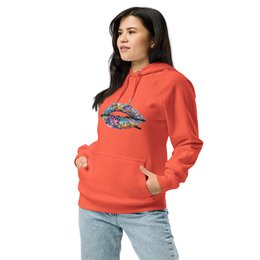 Lipstickjungle unisex økologisk raglan hættetrøje