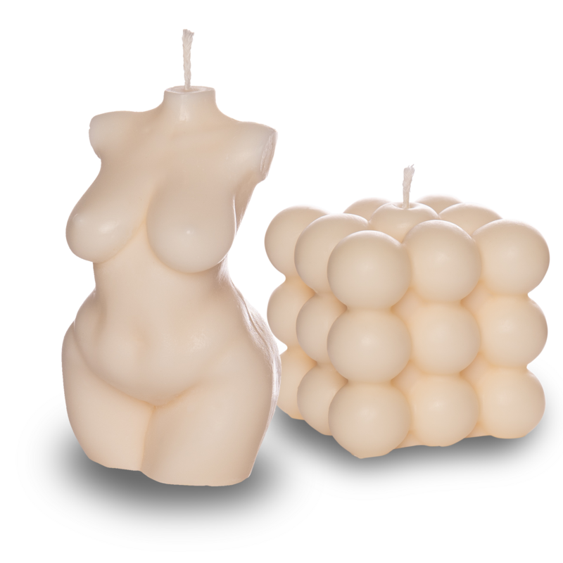Aphrodite Bubble Kerzen Set Creme