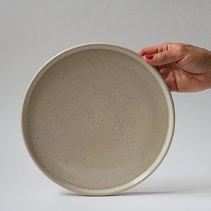 Plate/lid 22 cm - sand & speckles