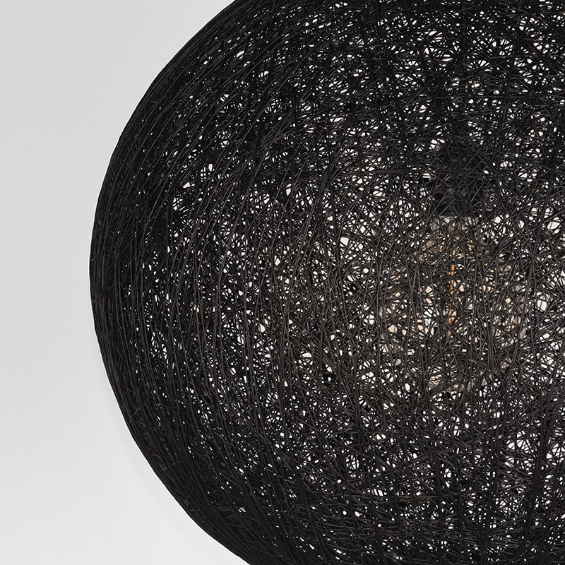 Hazer Twist pendant lamp - Black - Linen - L 45 x 45 x 45 cm