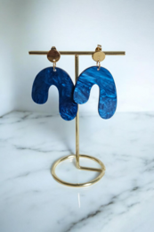 Pendientes lazo azul royal