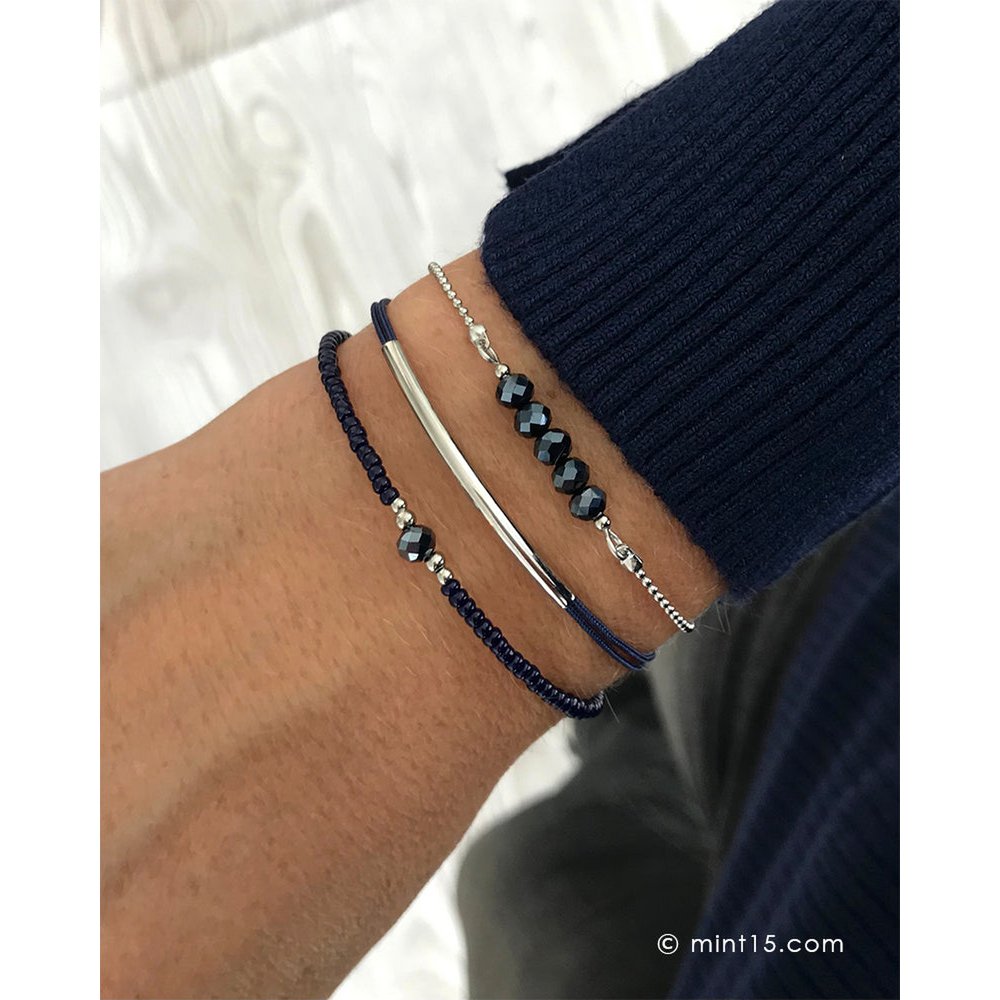 Armbåndssæt 'Navy & Silver'
