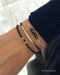 Armbåndssæt 'Navy & Silver'