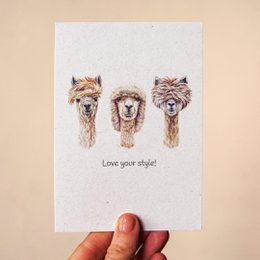 Funny 'Love your style' Alpacas Greeting Card