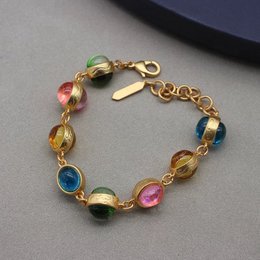 Vintage Rainbow Glass Stones Jewelry Set