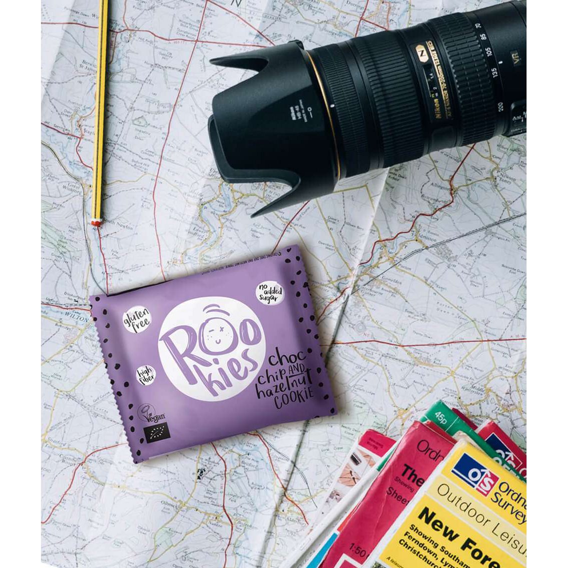 Cookie Choc chip & Hazelnut, organic, Rookies, 40g