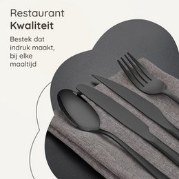 Besteckset Essential - 6 Personen / Schwarzer 18.0 Edelstahl