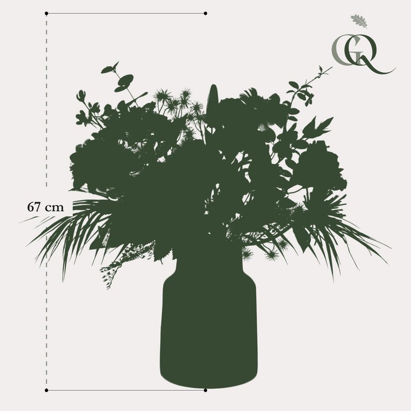 Kunstige blomster - buket M - temmelig kraftfuld - 67 cm
