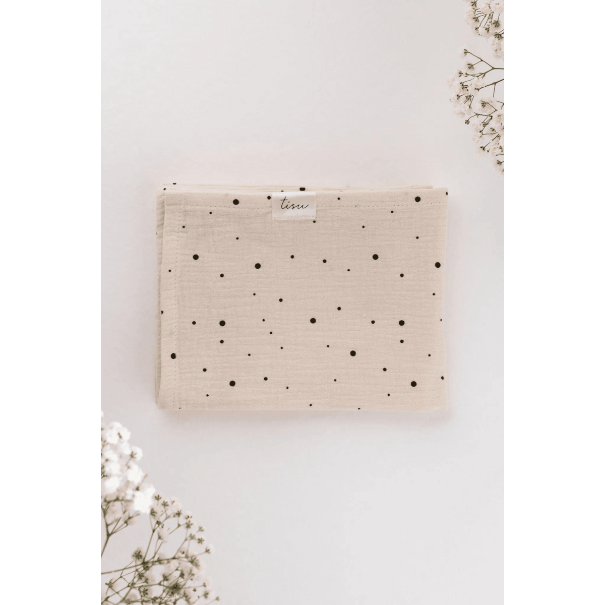 Conjunto de muselina TISU, Verde salvia + Punto blanco